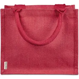 Okiyo Miyag Midi Jute Gift Bag Red Close Up